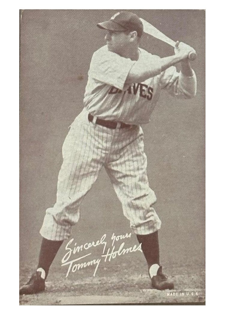 1939 Exhibits Salutation Tommy Holmes card