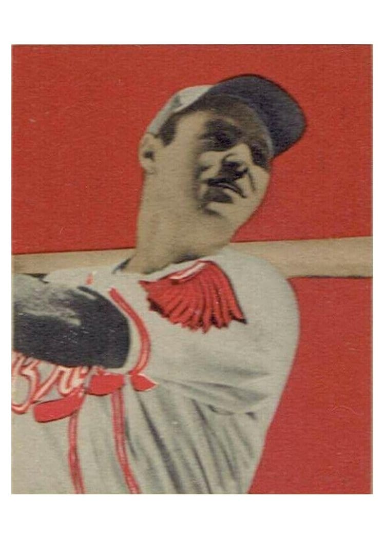 1949 Bowman Tommy Holmes #72 card