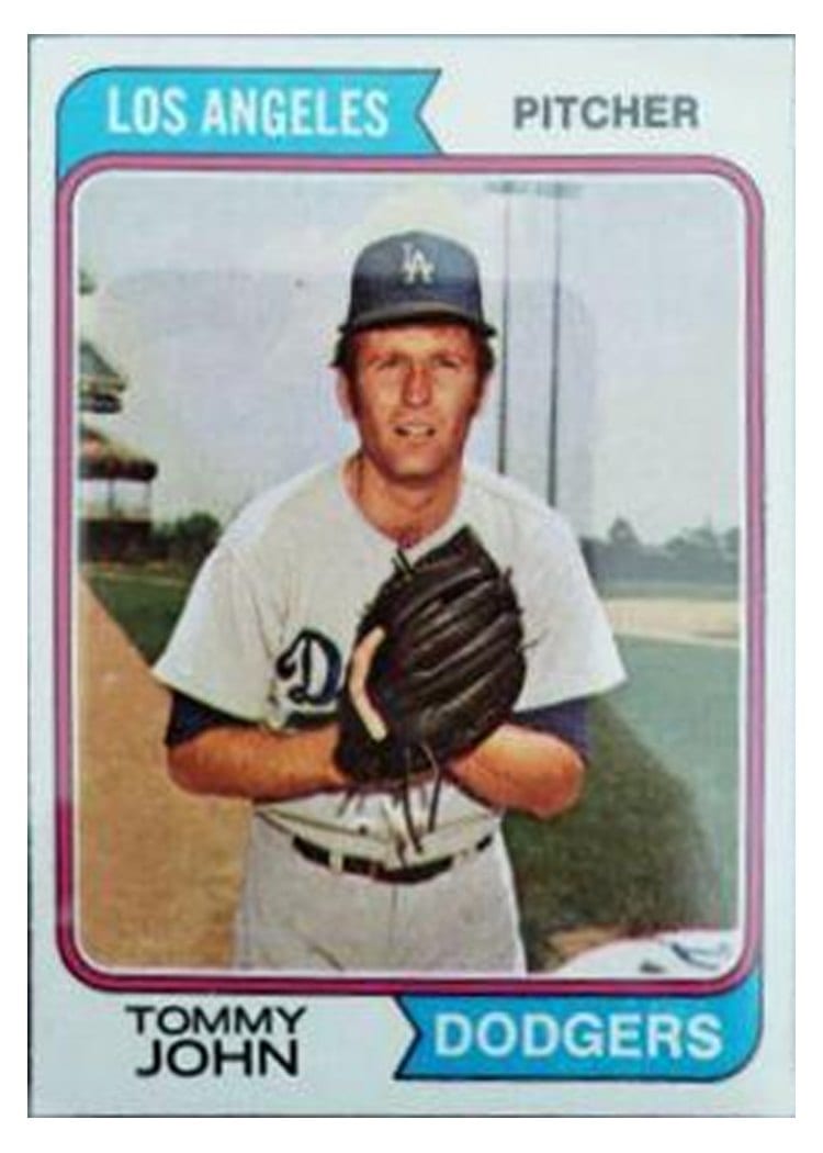 1974 Topps Tommy John #451 card