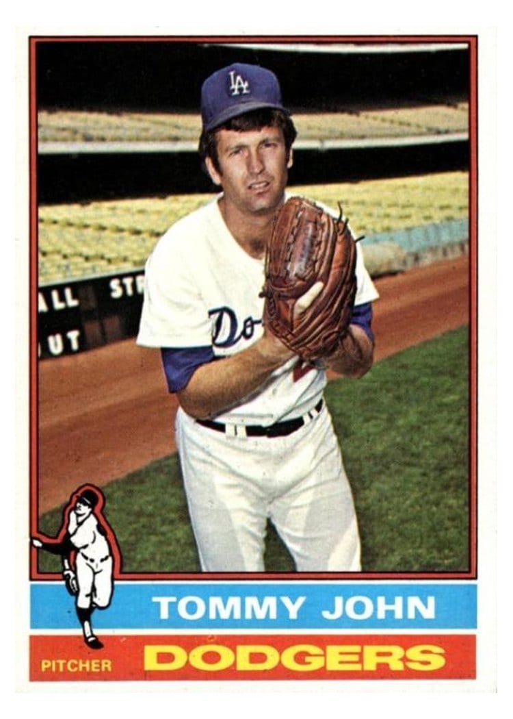 1976 Topps Tommy John #416 card