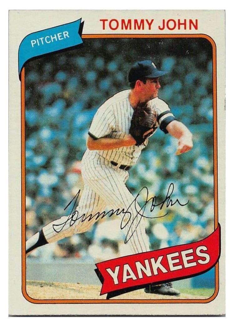 1980 Topps Tommy John #690 card