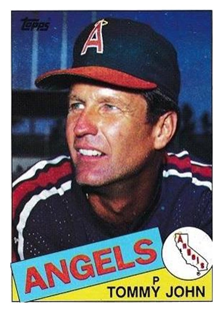 1985 Topps Tommy John #179 card