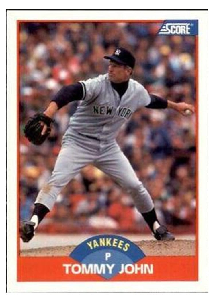 1989 Score Tommy John #477 card