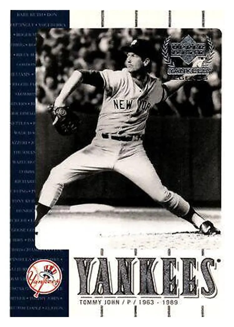 2000 Upper Deck Yankees Legends Tommy John #35 card