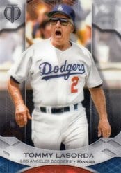 2019 Topps Tribute Base Set Tommy Lasorda #61 card