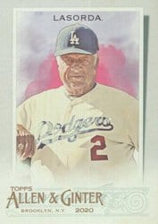 2020 Topps Allen & Ginter Base Set Tommy Lasorda #347 card