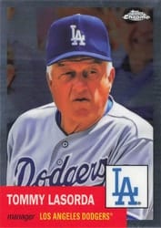 2022 Topps Chrome Platinum Anniversary Base Set Tommy Lasorda #356 card