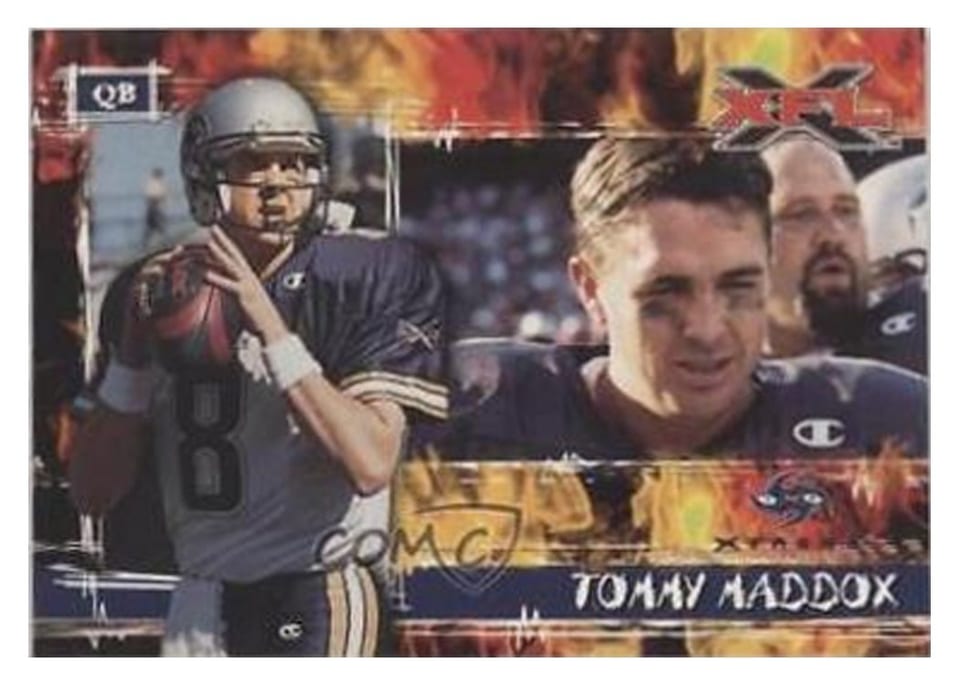 2001 Topps XFL Tommy Maddox #26 card