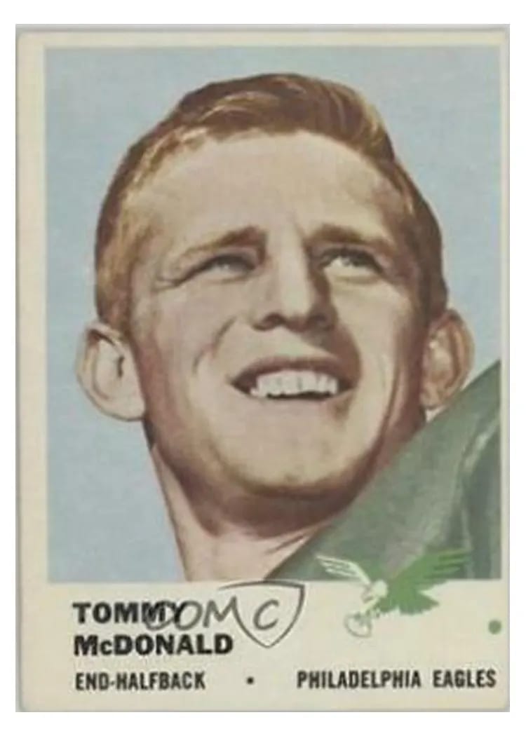 1961 Fleer Tommy McDonald #51 card