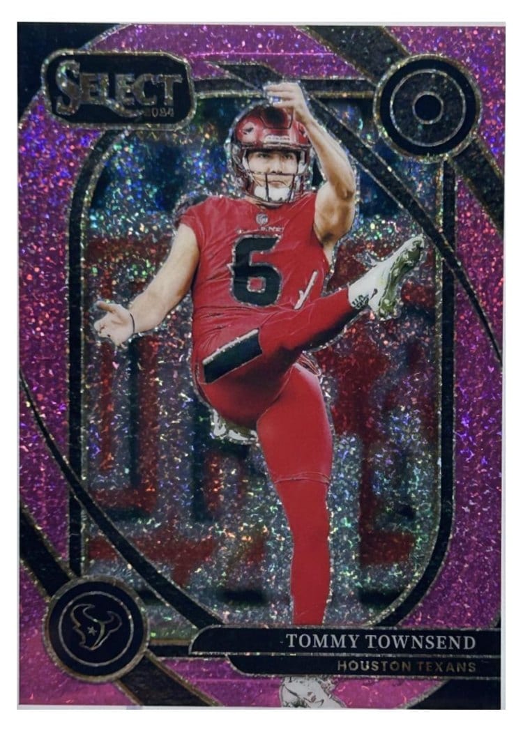 2024 Panini Select Base Set Tommy Townsend Pink Glitter Prizm #296 card