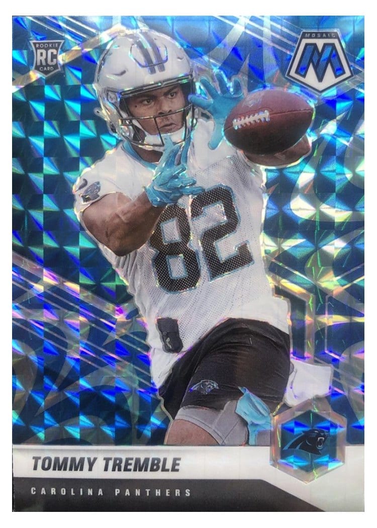 2021 Panini Mosaic Base Set Tommy Tremble Blue Fluorescent #385 card