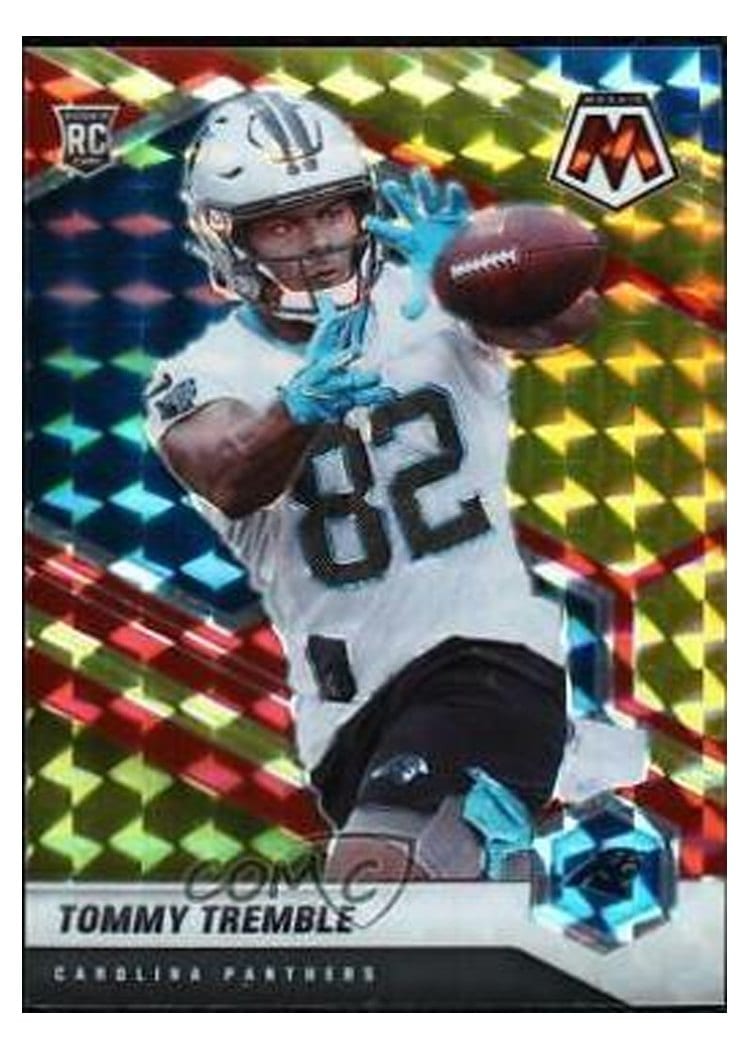 2021 Panini Mosaic Base Set Tommy Tremble Choice Fusion Red & Yellow #385 card