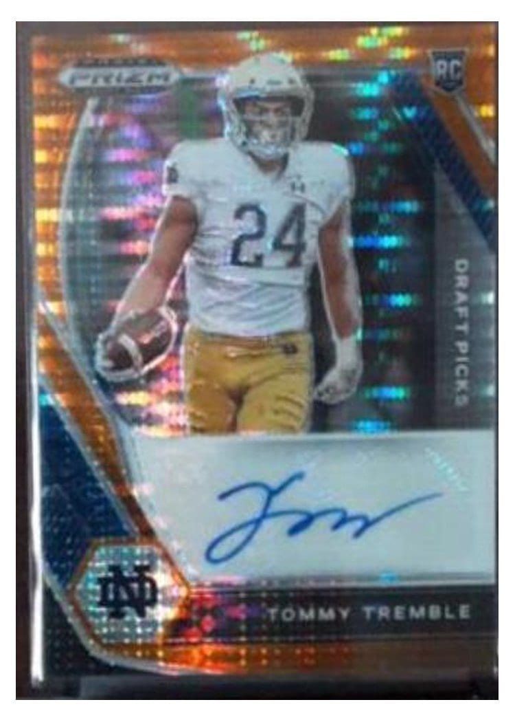 2021 Panini Prizm Base Set Tommy Tremble Autograph Purple Pulsar Prizm #415 card