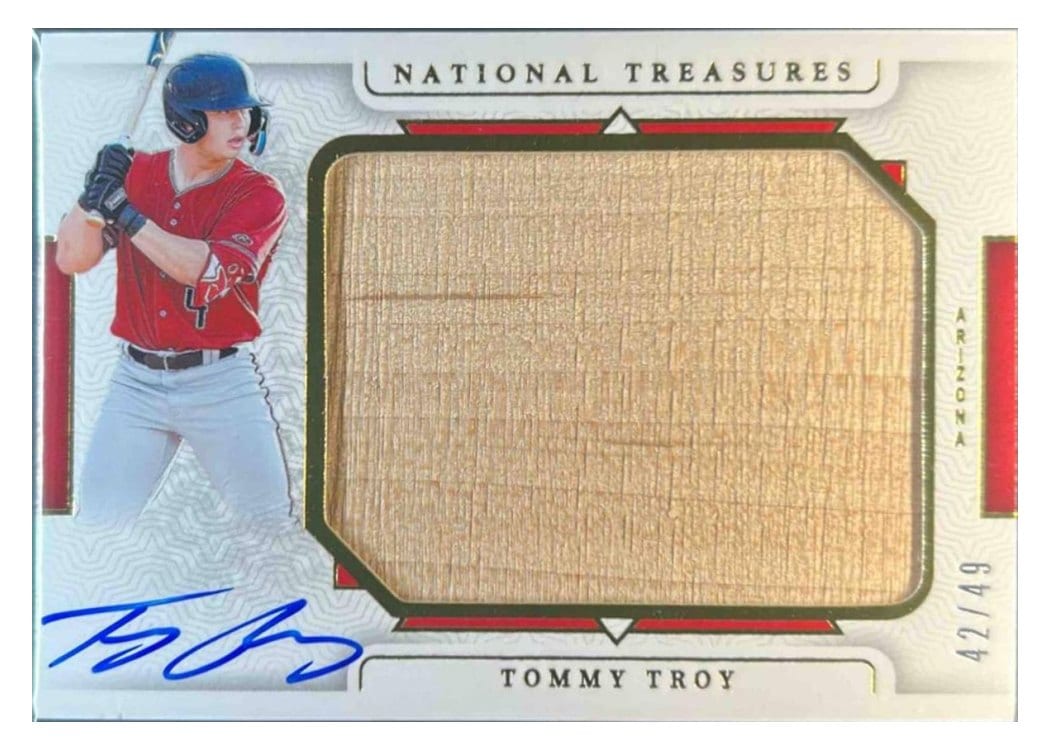 2024 Panini National Treasures Prospect Jumbo Lumber Signatures Tommy Troy #4 card