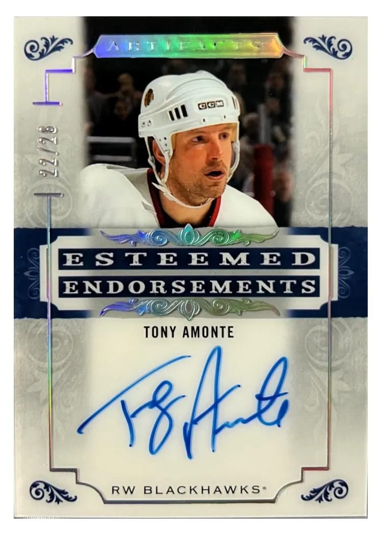 2024-25 Upper Deck Artifacts Esteemed Endorsements Tony Amonte #EE-TA card