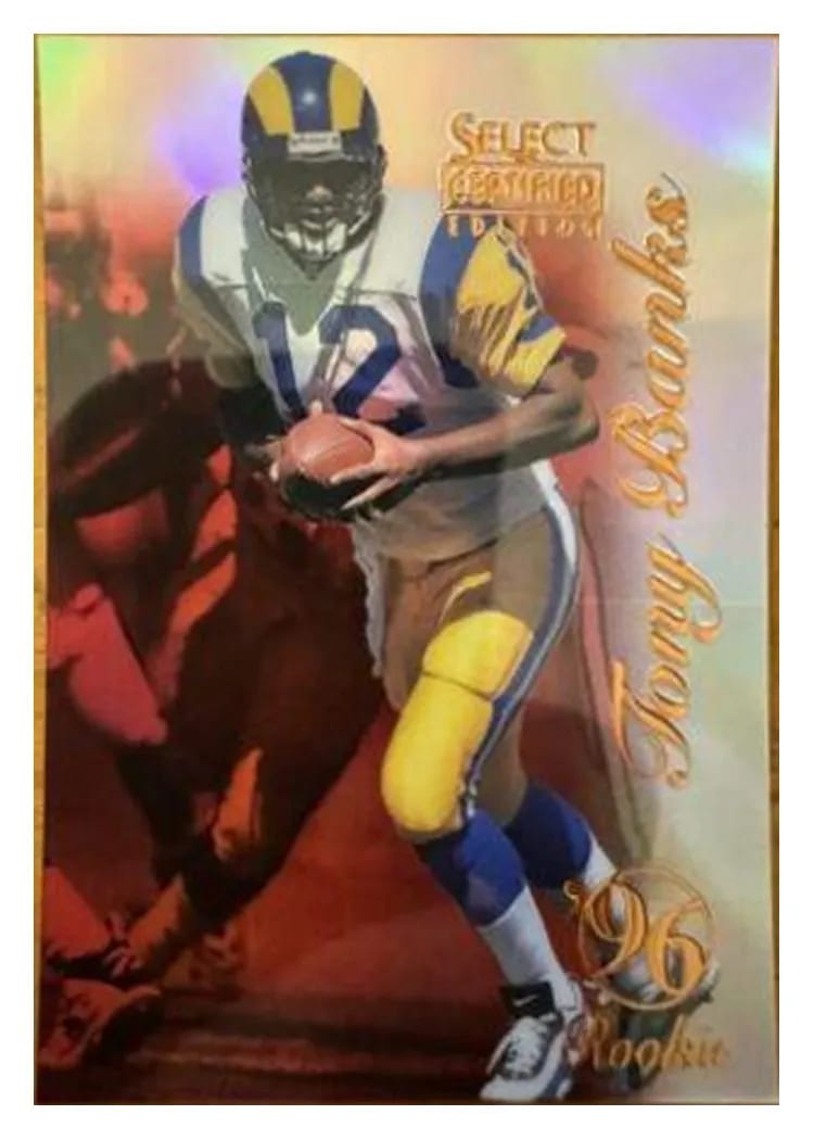 1996 Select Certified Tony Banks #107 card