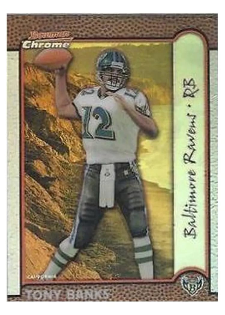 1999 Bowman Chrome Tony Banks #19 card