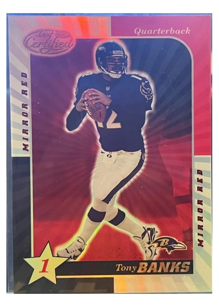 2000 Leaf Certified Tony Banks #11 card
