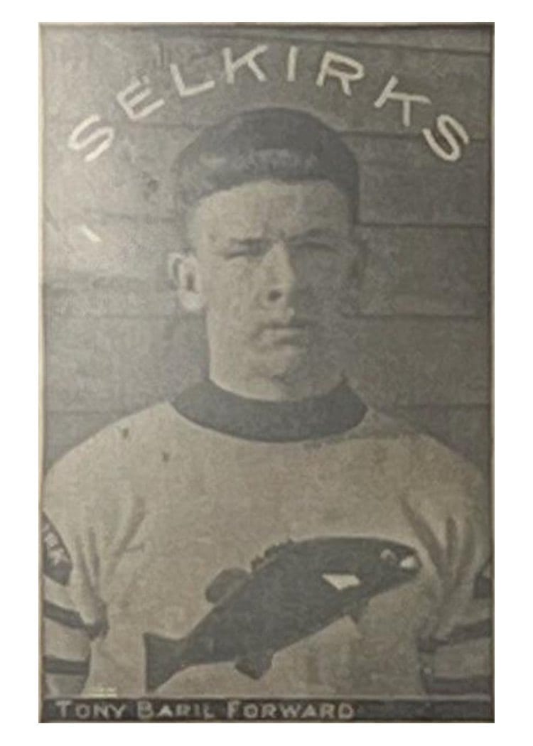 1924 Crescent Selkirks Tony Baril #3 card