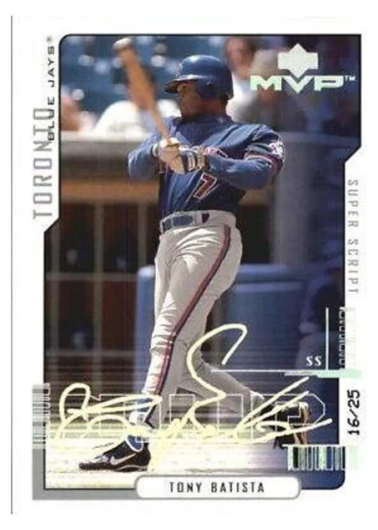 2000 Upper Deck MVP Tony Batista #40 card