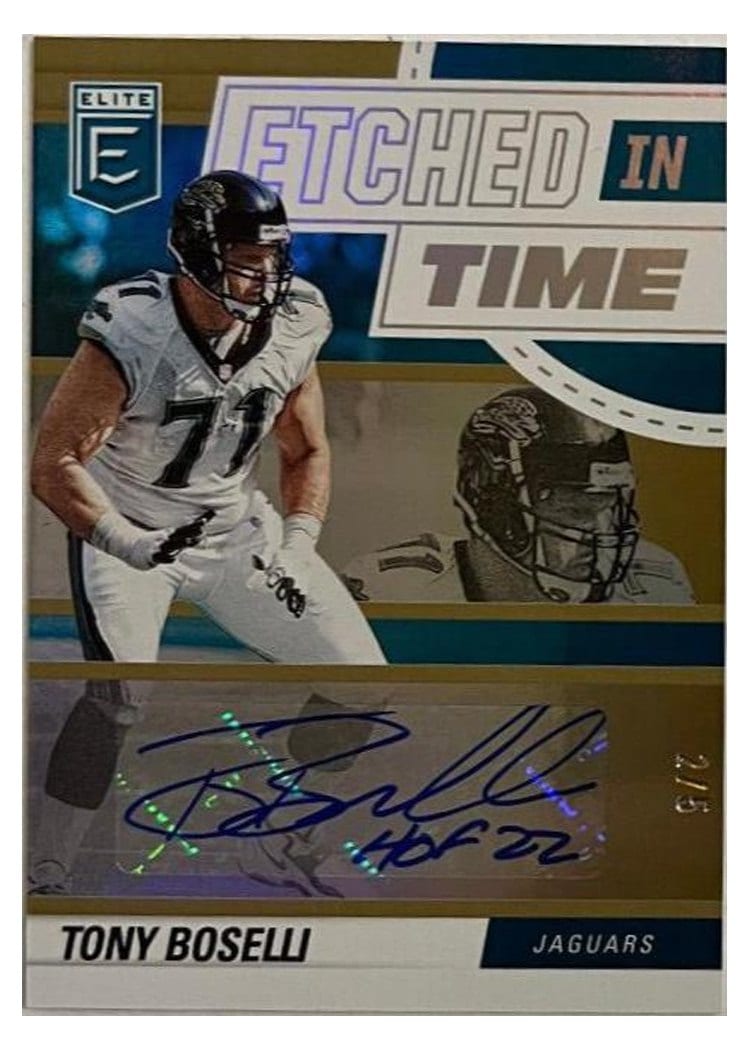 2022 Donruss Elite Etched in Time Signatures Tony Boselli #ET-TB card