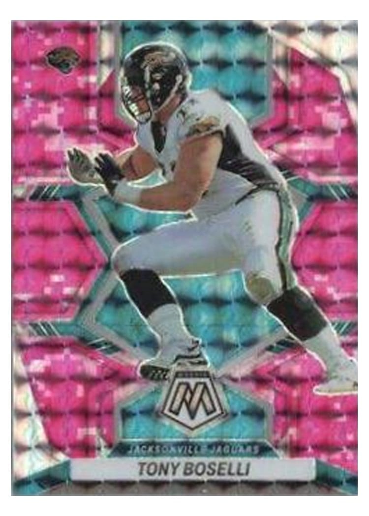 2022 Panini Mosaic Base Set Tony Boselli Camo Pink #247 card