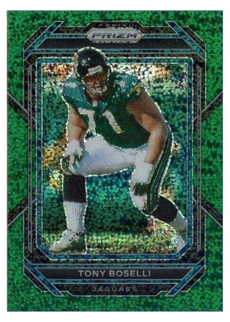 2022 Panini Prizm Base Set Tony Boselli Green Sparkle #137 card
