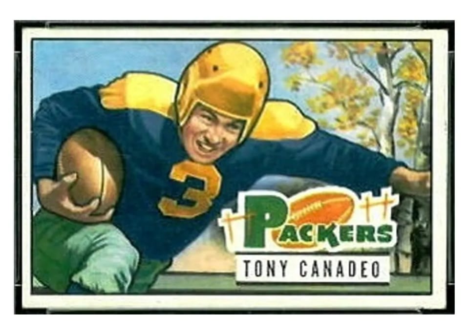 1951 Bowman Tony Canadeo #90 card