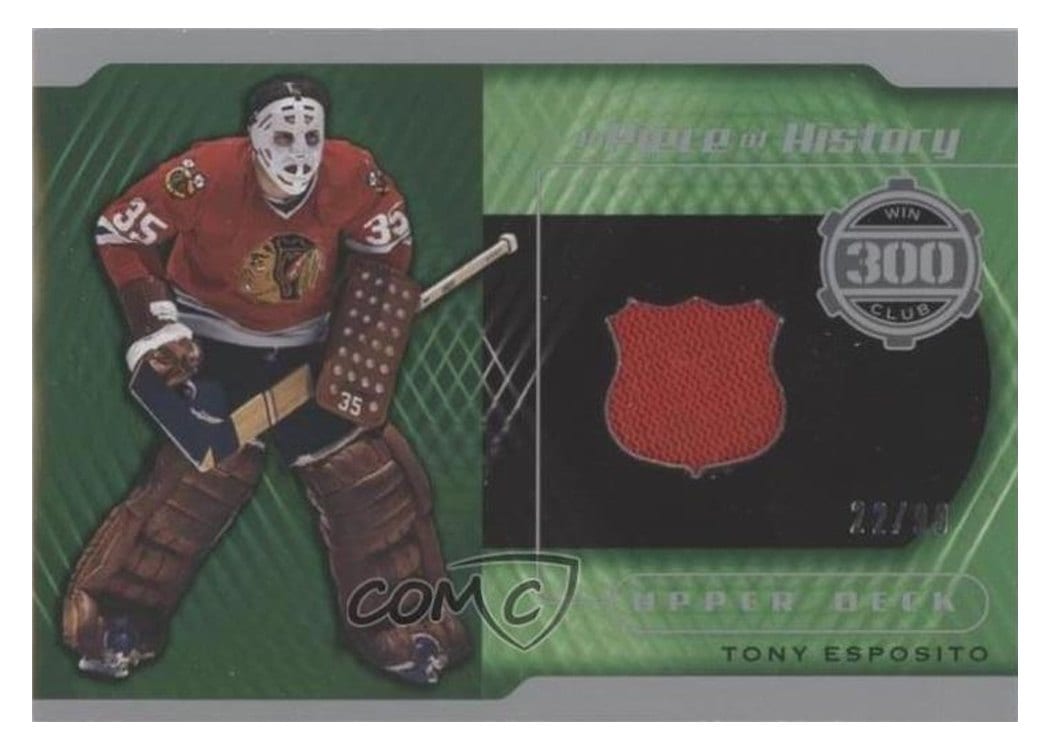 2022-23 SP Game Used A Piece of History Tony Esposito #A-TE card