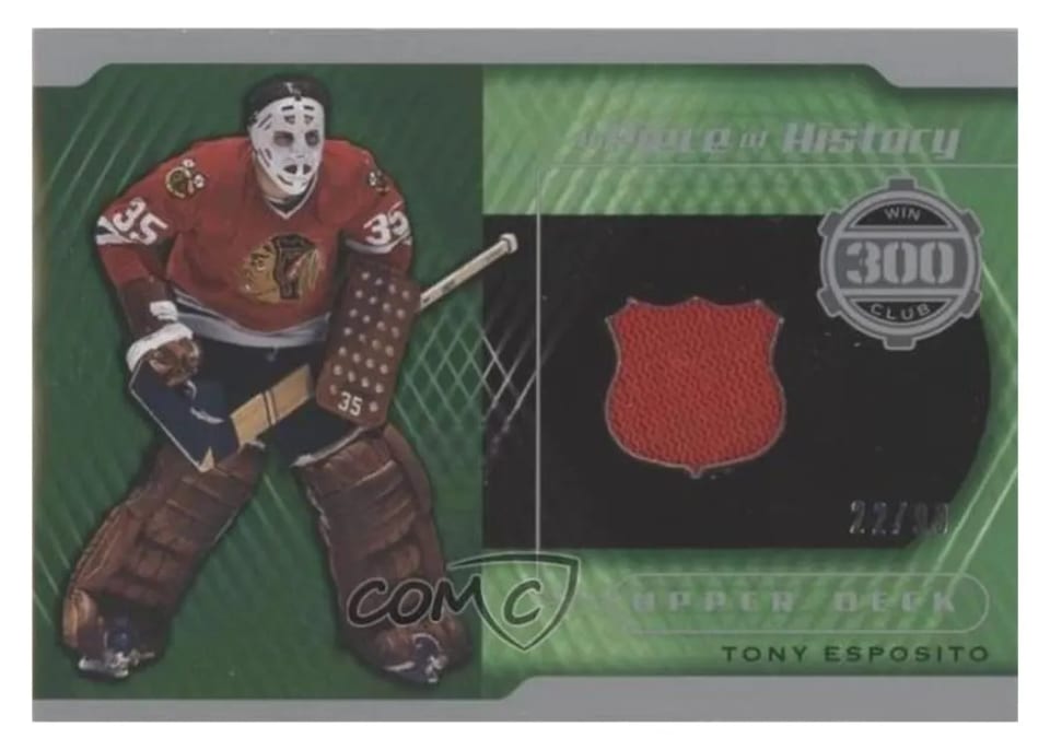 2022-23 SP Game Used A Piece of History Tony Esposito #A-TE card