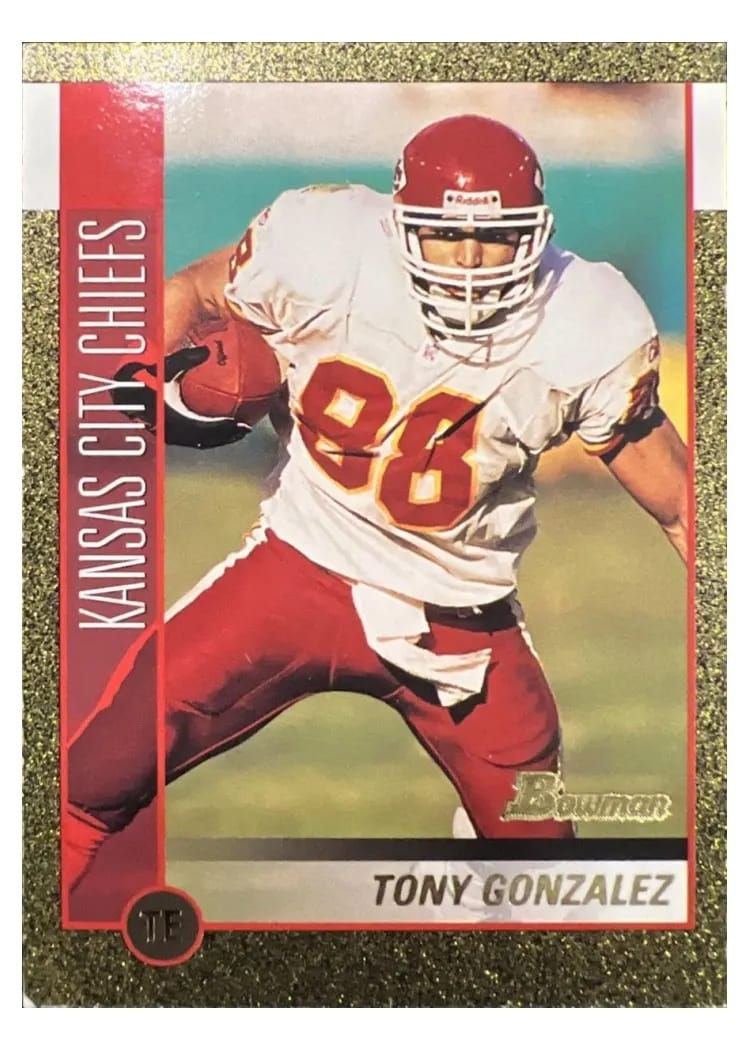 2002 Bowman Tony Gonzalez Gold #23 card