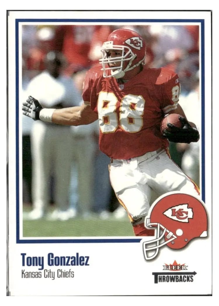 2002 Fleer Throwbacks Tony Gonzalez #63 card