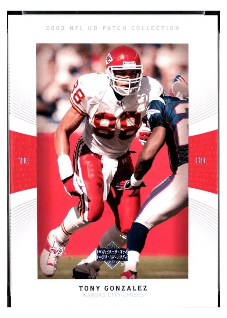 2003 Upper Deck Patch Collection Tony Gonzalez #70 card