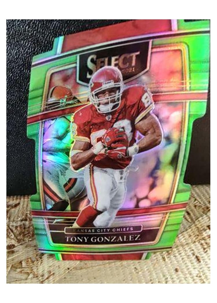 2021 Panini Select Base Set Tony Gonzalez Green Die Cut #38 card