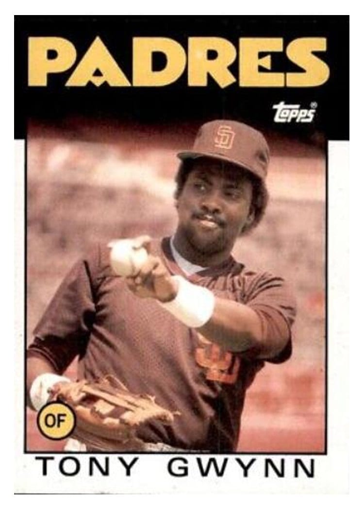 1986 Topps Tony Gwynn #10 card