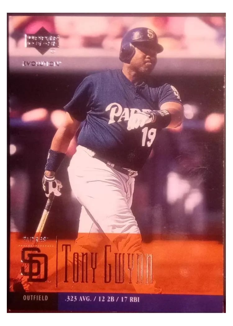 2001 Upper Deck Evolution Tony gwynn #78 card