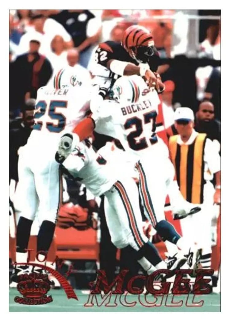 1996 Pacific Gridiron Tony McGee Red #24 card