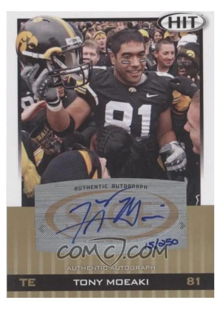 2010 Sage Hit Autographs Tony Moeaki #A24 card