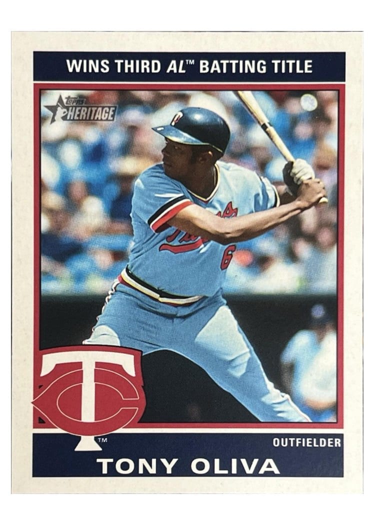 2025 Topps Heritage 1976 Retires Tony Oliva #76R-14 card