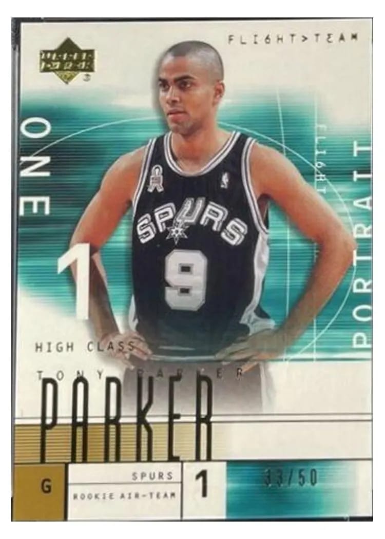 2001 Upper Deck Flight Team Tony Parker Gold #136 card