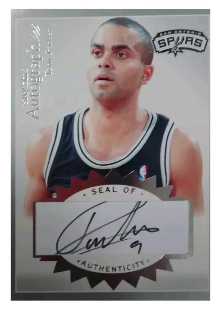 2003 Skybox Autographics Autograph Tony Parker #A-TP2 card