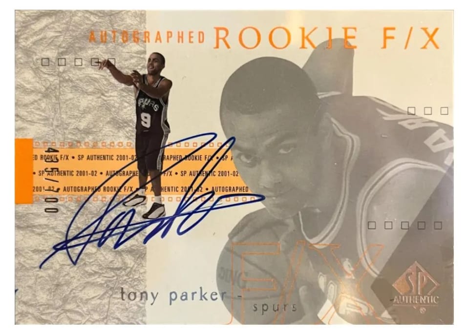 2001 SP Authentic Tony Parker Autographed #138 card