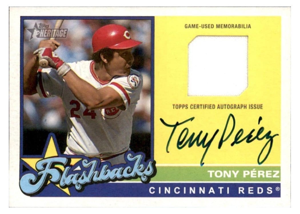 2022 Topps Heritage Flashback Autograph Patch Tony Pérez #FAR-TP card