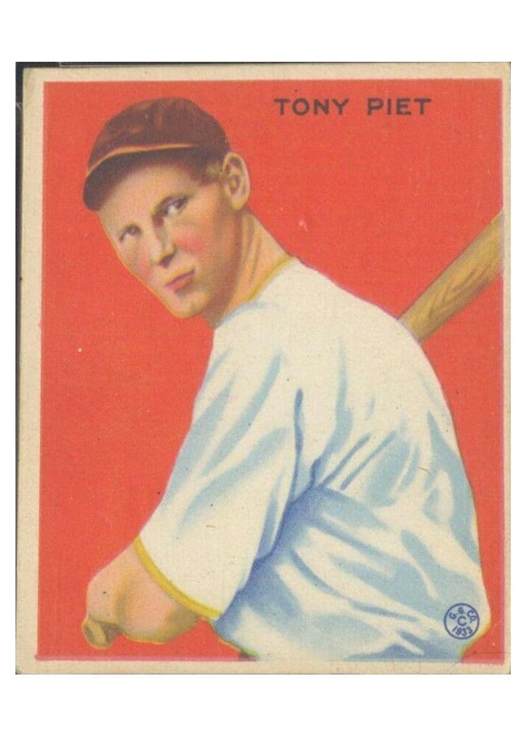 1933 Goudey Tony Piet #228 card