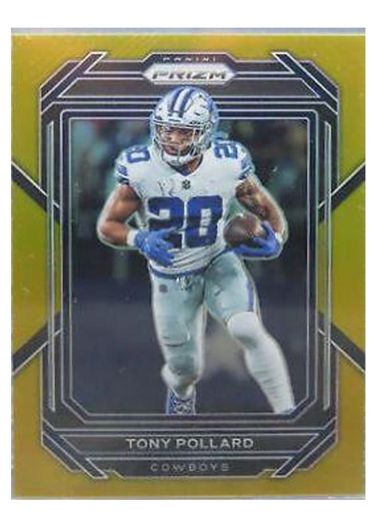 2022 Panini Prizm Base Set Tony Pollard Gold #78 card