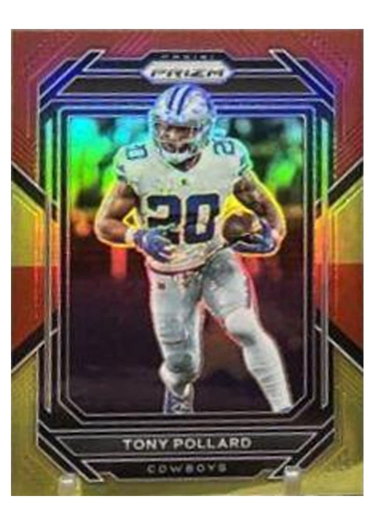 2022 Panini Prizm Base Set Tony Pollard Red Yellow #78 card