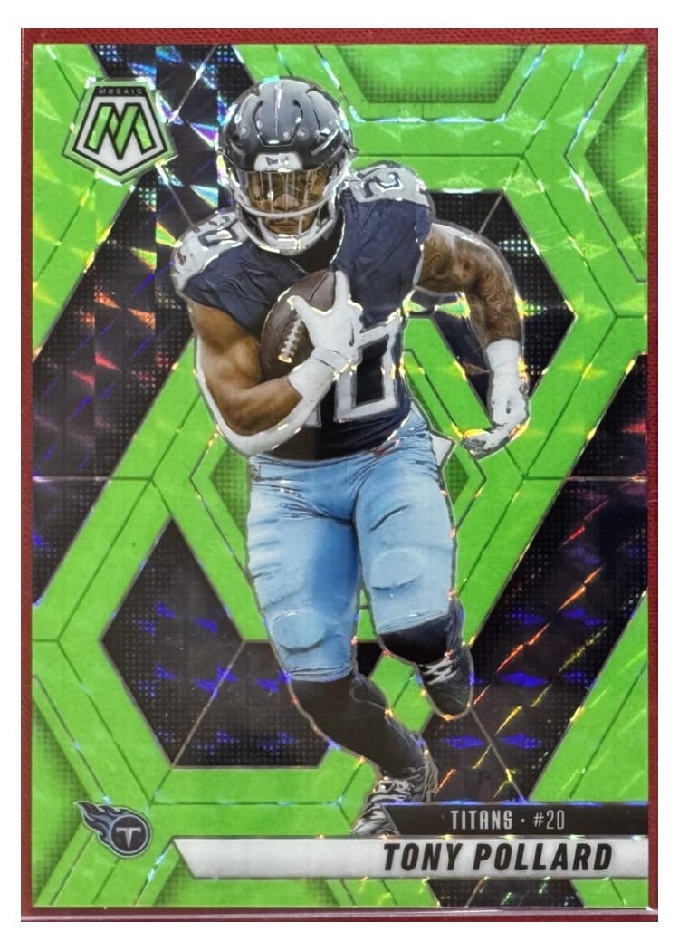 2024 Panini Mosaic Base Set Tony Pollard Green Fluorescent #212 card