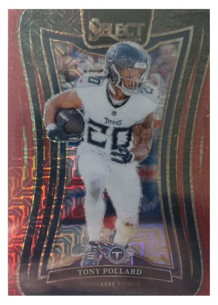 2024 Panini Select Base Set Tony Pollard Red Prizm #396 card