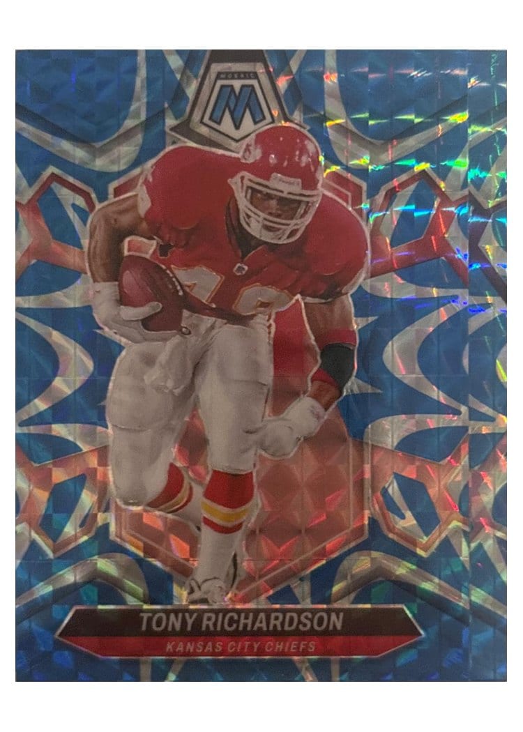 2024 Panini Mosaic Base Set Tony Richardson Blue Reactive #238 card