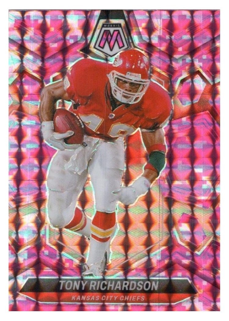 2024 Panini Mosaic Base Set Tony Richardson Camo Pink #238 card